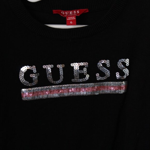 Guess Size 6 Sweater Sequin Logo - Picture 2 of 2